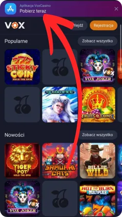 Otwórz stronę VOX Casino